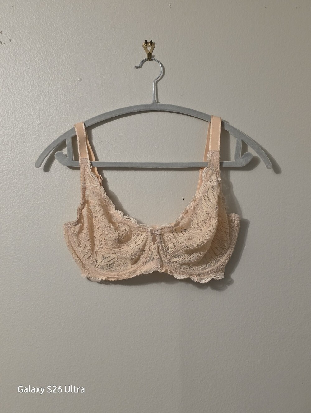 FELINA Lace Underwire Bra Size 34DD. Complemented transparent
